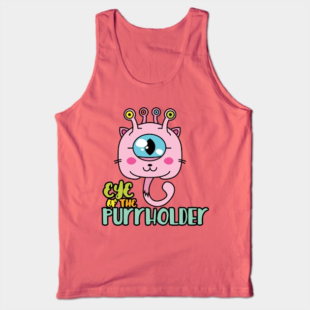 Cat Beholder Purrholder Tank Top by Silurostudio